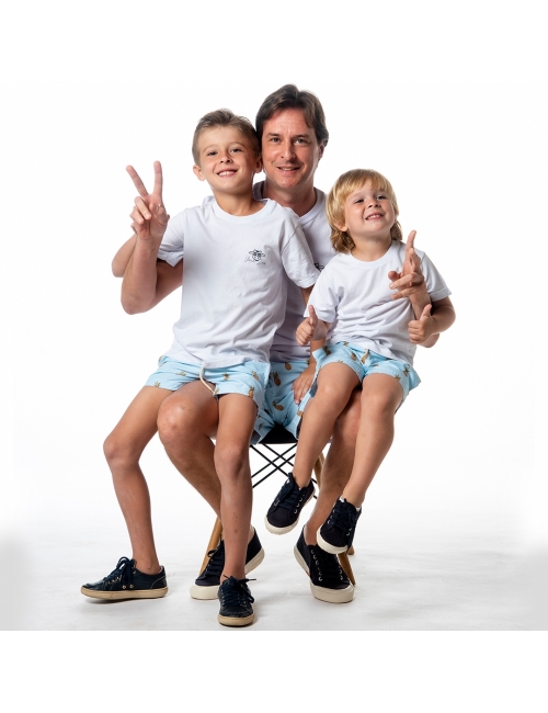 Short Infantil Praia Masculino Abacaxi