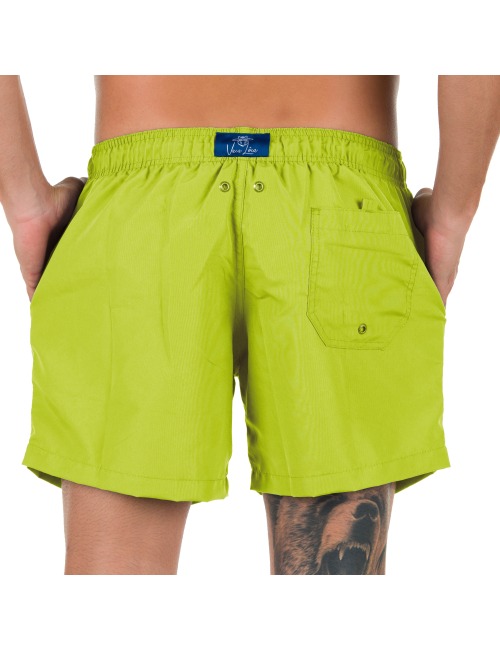 Short Masculino Praia Amarelo Citron Liso