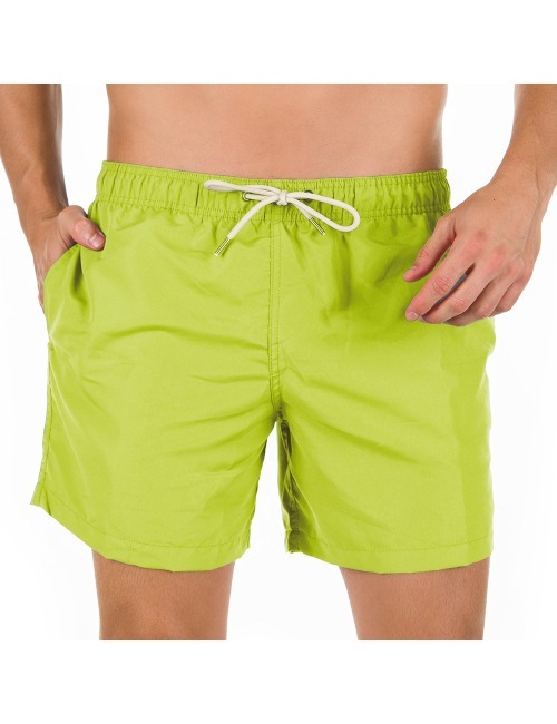 Short Masculino Praia Amarelo Citron Liso