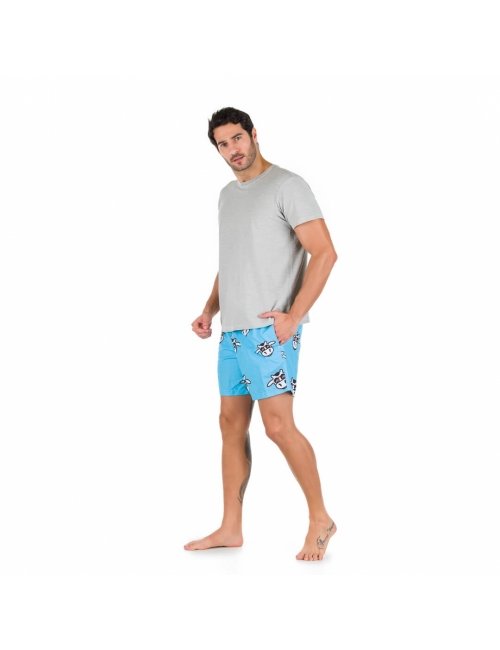Short Masculino Praia Azul Bebê Vaca Lôca