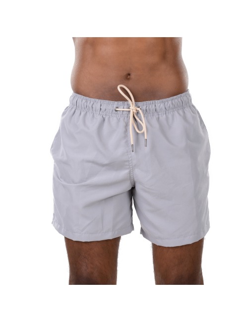 Short Masculino Praia Cinza Liso