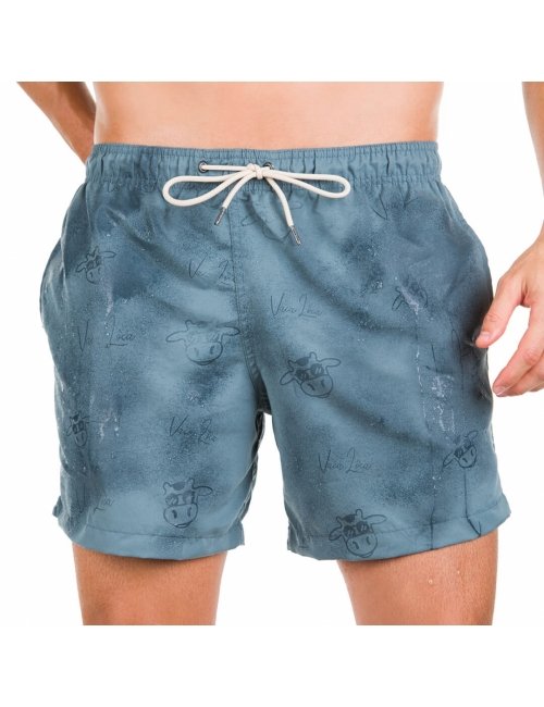 Short Masculino Azul Liso Multi-uso