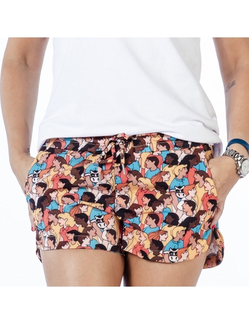 Short Feminino Praia Personnes Cós Liso Blandine