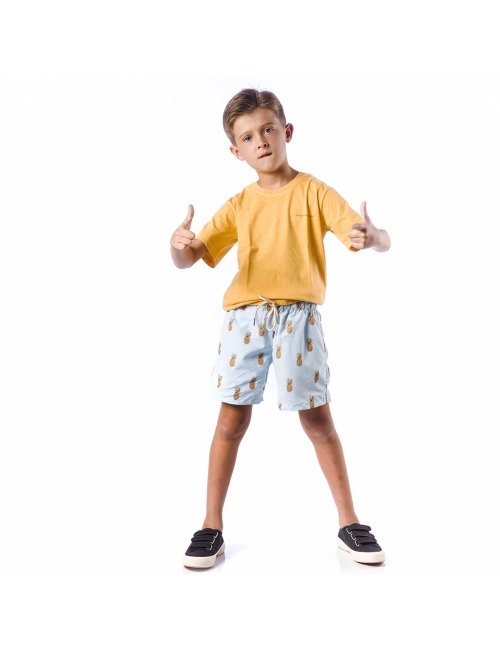 Short Infantil Praia Masculino Abacaxi