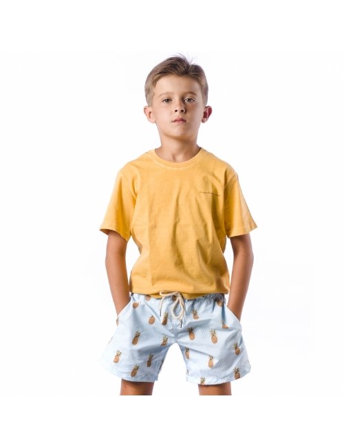 Short Infantil Praia Masculino Abacaxi