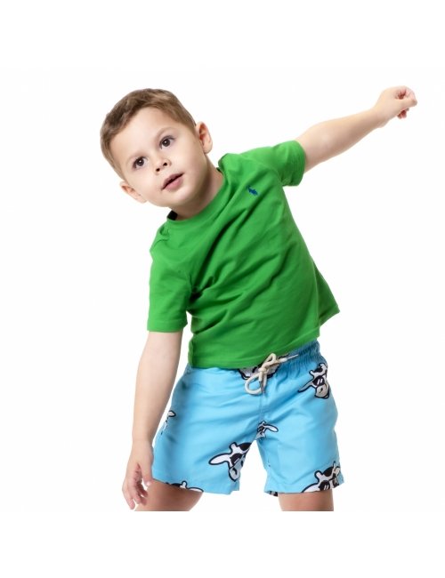 Short Infantil Praia Masculino Azul Bebê