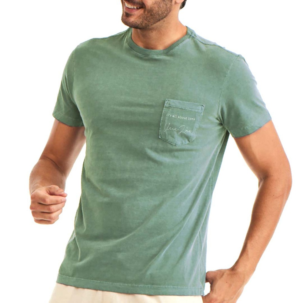 Camiseta Masculina Bolso Verde - Its All About Love 