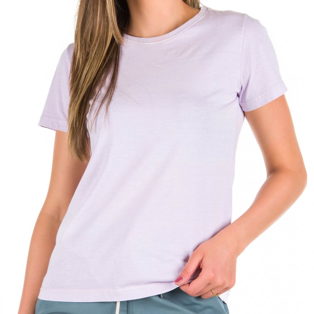 Camiseta Feminina Básica Lilás Baby Look  