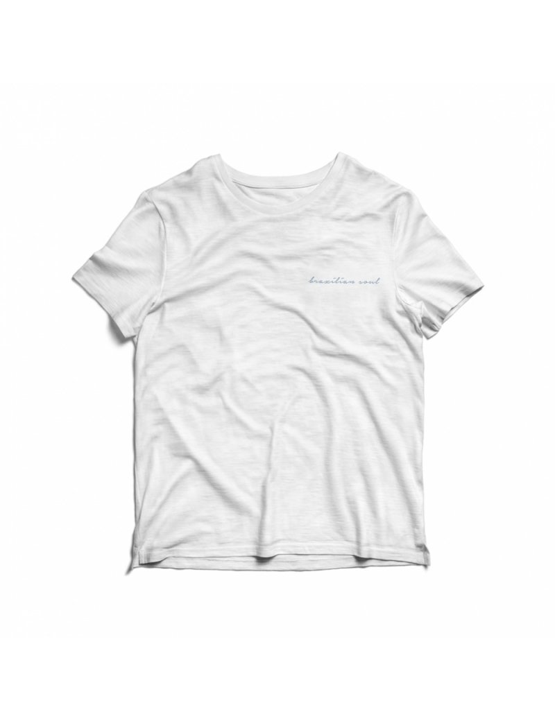 Camiseta Infantil Coqueiro - Branco com Azul 