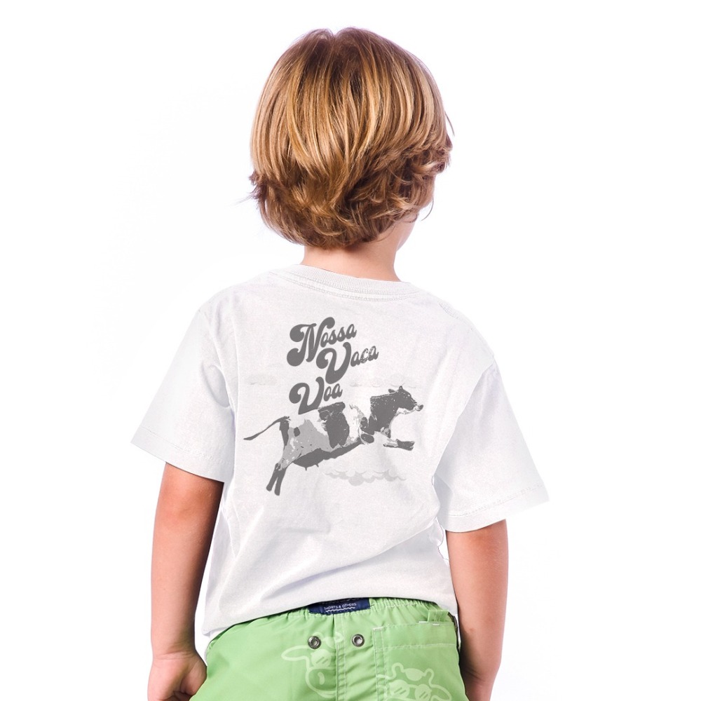 Camiseta Infantil Nossa Vaca Voa - Branco 
