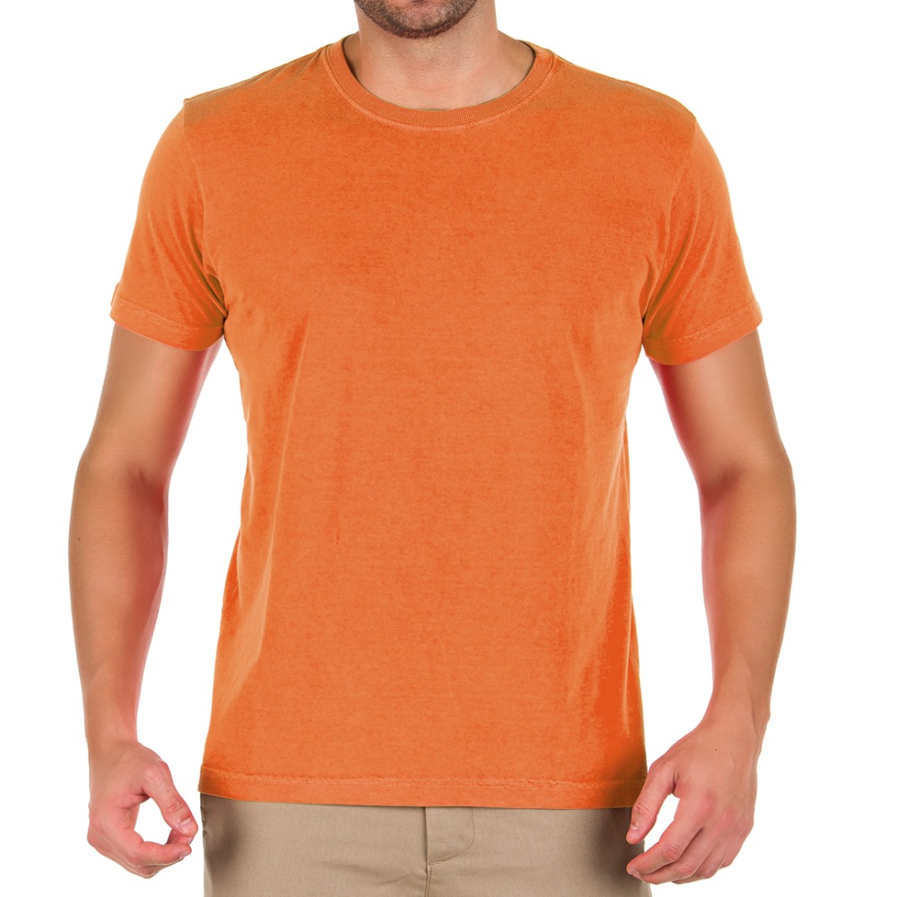Camiseta Masculina Básica - Laranja 