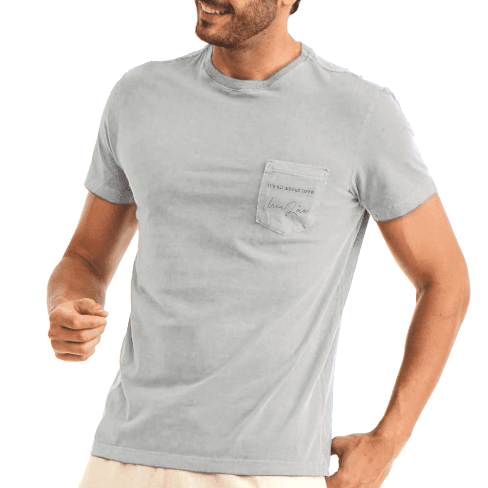 Camiseta Masculina Bolso Cinza - Its All About Love 