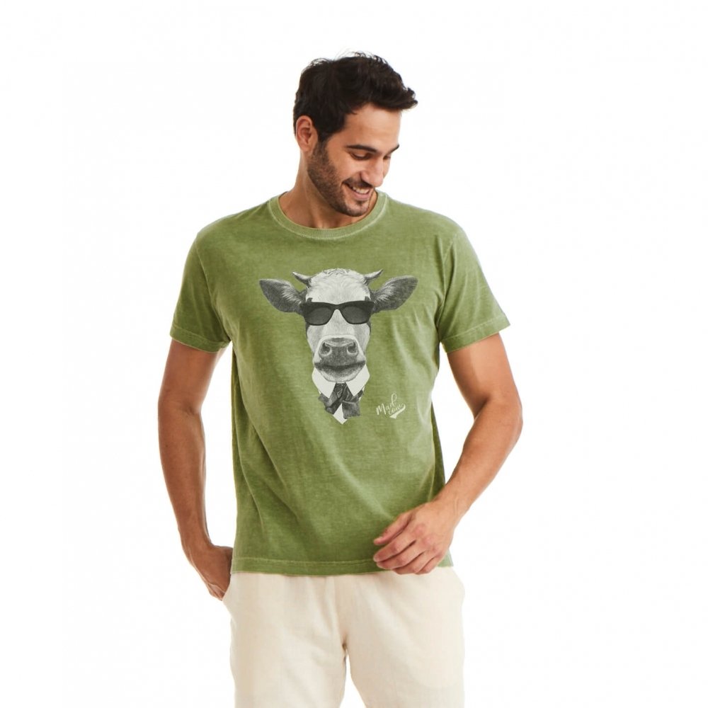 Camiseta Masculina Mad Cow Verde 