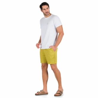Bermuda Masculina Linho Verde Oliva
