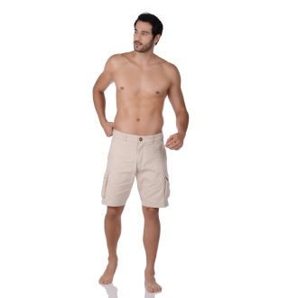 Bermuda Masculina Sarja Cargo Chino New