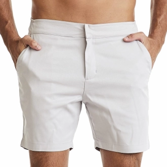Bermuda Masculina Sarja Elástico Smart Fit Cinza