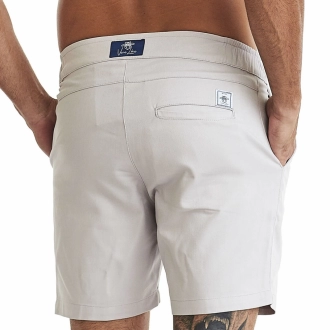 Bermuda Masculina Sarja Elástico Smart Fit Cinza