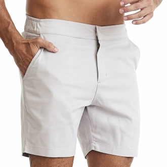 Bermuda Masculina Sarja Elástico Smart Fit Cinza