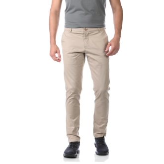 Calça Sarja Alfaiataria Clássica Elastano - Bege