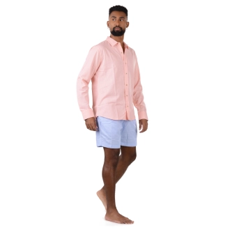 Camisa de Linho Vaca Lôca Rosa Salmão