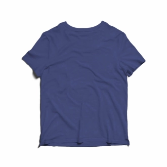 Camiseta Infantil Assinatura Vaca Lôca Azul Escuro com Cinza