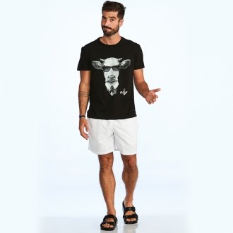 Camiseta Masculina Mad Cow - Preto