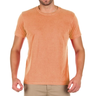 Camiseta Masculina Básica Estonada Salmão