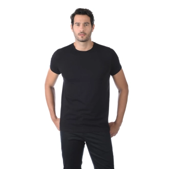 Camiseta Masculina Slim BASICOW - Algodão Egípcio Preta