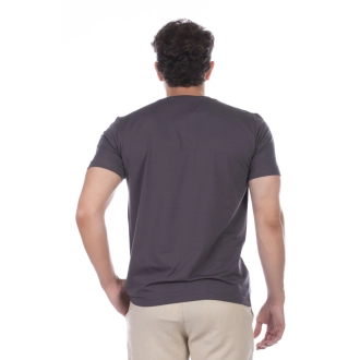 Camiseta Masculina BASICOW - Algodão Pima Menegotii Chumbo