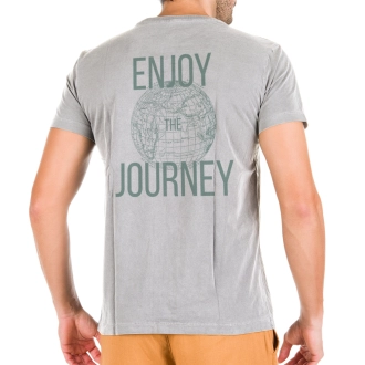 Camiseta Masculina Enjoy The Journey - Cinza
