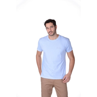 Camiseta Por do Sol por Helen Faganello - Azul Claro