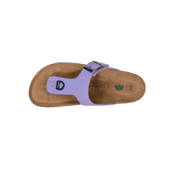 Le Cork Sandália Cascais Cortiça Lavanda Estonado