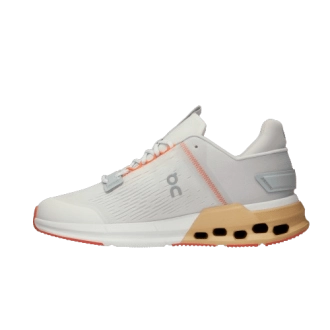 On Running Cloudnova Flux Feminino Undyed-White Savannah