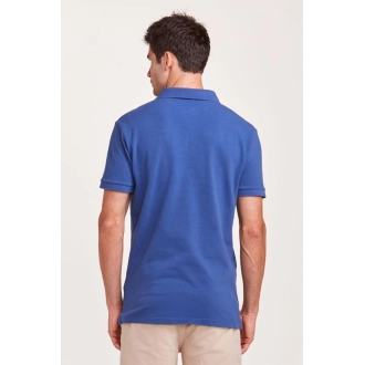 Polo Zapalla Piquet Mescla - Azul Índigo