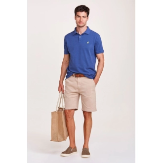 Polo Zapalla Piquet Mescla - Azul Índigo