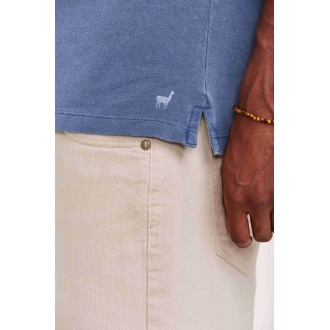 Polo Zapalla Piquet Stone - Azul Marinho