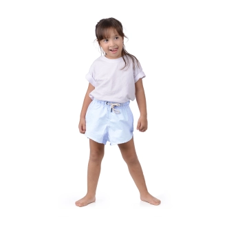 Short Infantil Praia Feminino Azul Bebê Listrado Saint Barth