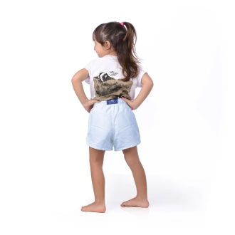 Short Infantil Praia Feminino Azul Bebê Listrado Saint Barth