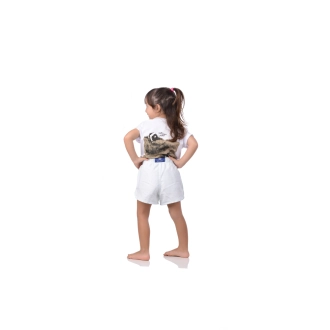 Short Infantil Praia Feminino Verde Tifany Listrado Maldivas