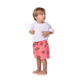 Short Infantil Praia Masculino Rosa Neon Não Aguenta Bebe Leite