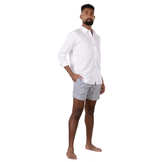 Short Masculino Praia Cinza Liso
