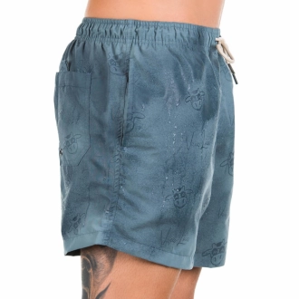 Short Masculino Azul Liso Multi-uso