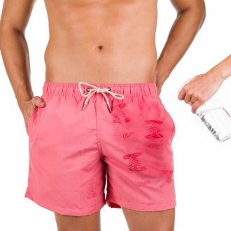 Short Masculino Salmão Liso Multi-uso