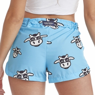 Short Feminino Praia Azul Bebê Cós Liso