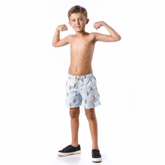 Short Infantil Praia Masculino Abacaxi