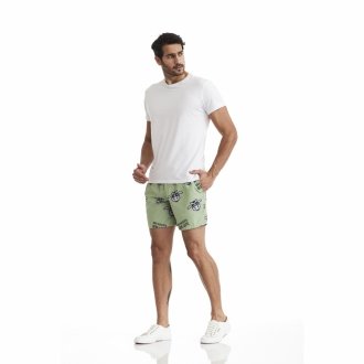 Short Masculino Praia Verde Não Aguenta Bebe Leite 