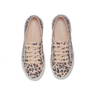 Superga Feminino 2750 Cotu Classic Animal Print Leather Cantaloupe