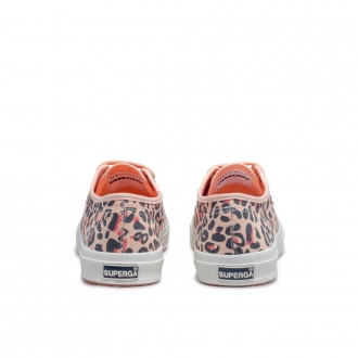 Superga Feminino 2750 Cotu Classic Animal Print Leather Cantaloupe