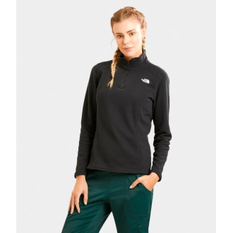 The North Face - Fleece Feminino TKA 100 Glacier 1/4 Zip TNF Black