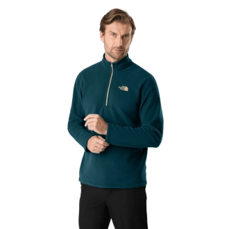 The North Face - Fleece Masculino Glacier 1/4 Zip Midnight Petrol